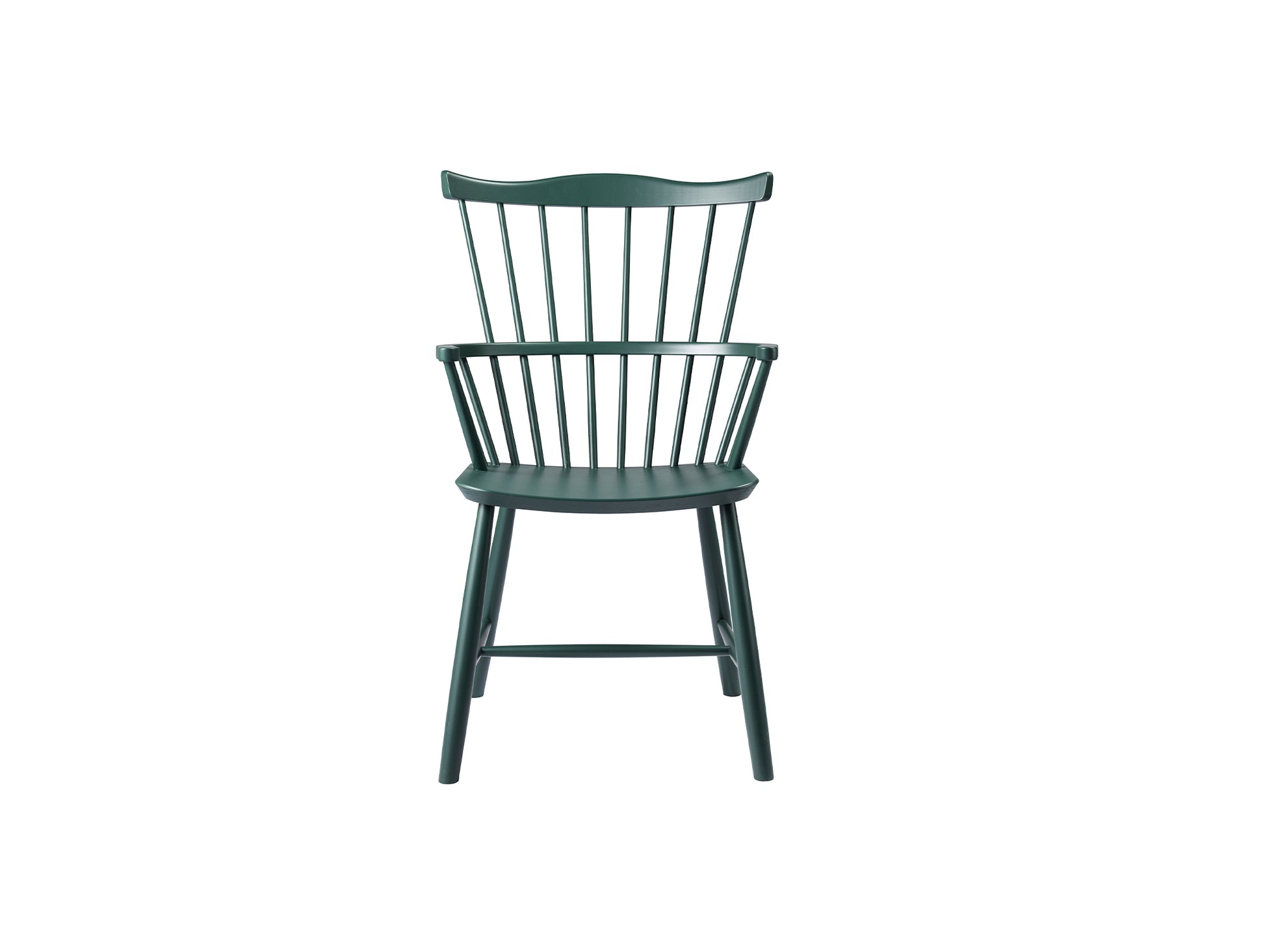 J52B Chair by FDB Mobler - Black Green Painted Beech