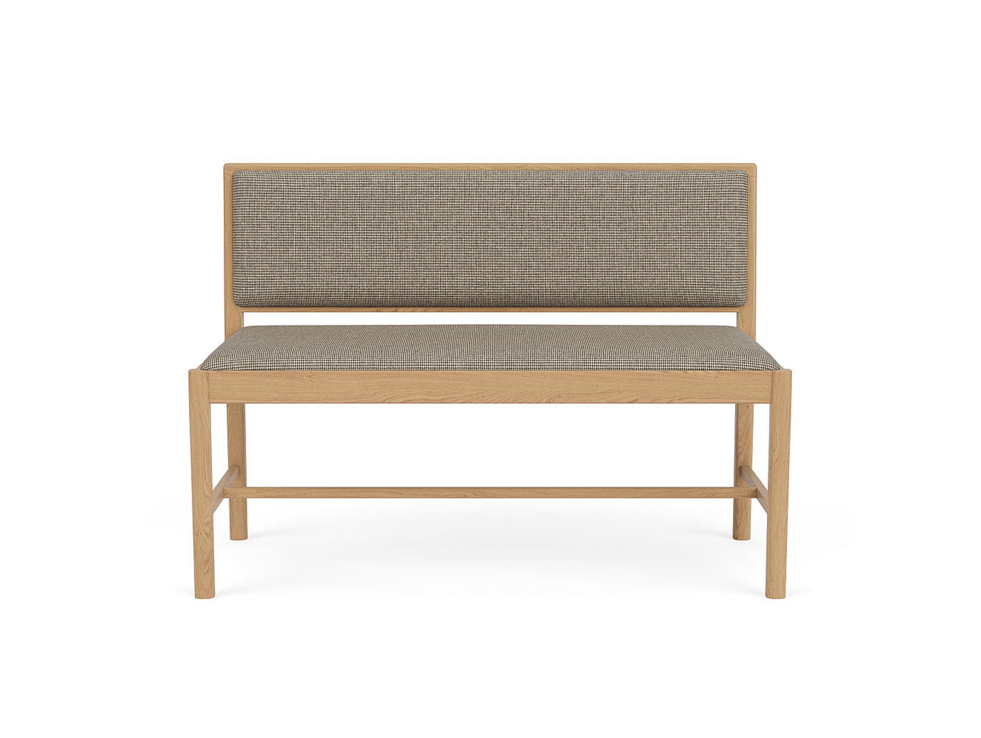 J176 Sonderborg Bench by FDB Mobler - Lacquered Oak / Monochrome Sett Mottled (MLC01)