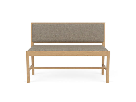J176 Sonderborg Bench by FDB Mobler - Lacquered Oak / Monochrome Sett Mottled (MLC01)