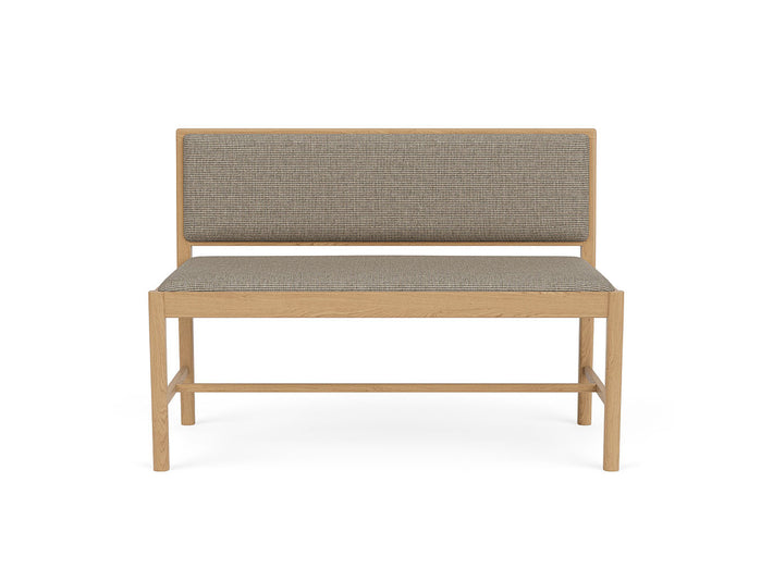 J176 Sonderborg Bench by FDB Mobler - Lacquered Oak / Monochrome Sett Mottled (MLC01)