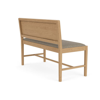 J176 Sonderborg Bench by FDB Mobler - Lacquered Oak / Monochrome Sett Mottled (MLC01)
