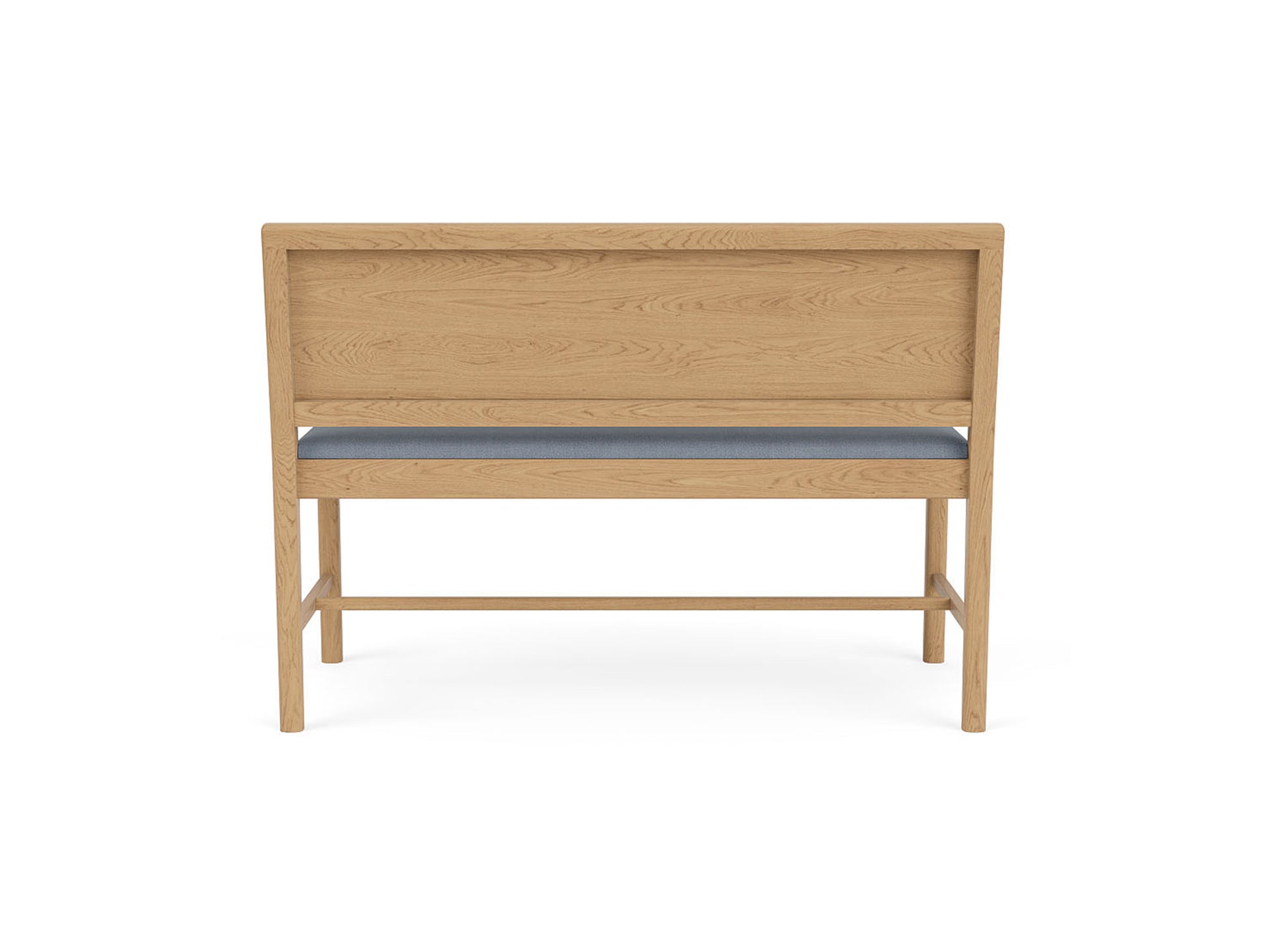 J176 Sonderborg Bench by FDB Mobler - Lacquered Oak / Ploegwool Blue 04