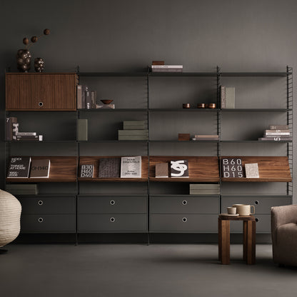 String System Magazine Shelf by String - Walnut