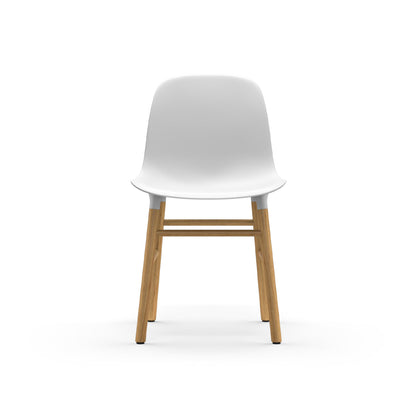 Form Chair Wood by Normann Copenhagen - Lacquered Oak Base / White