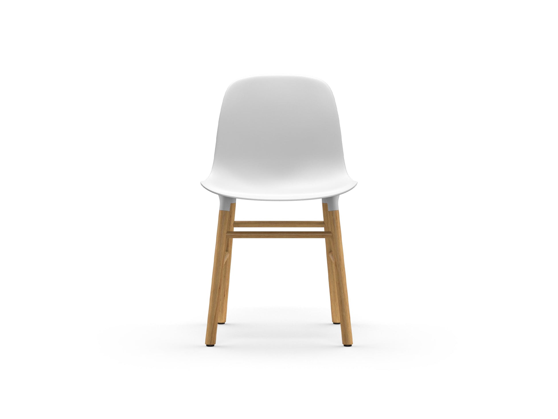 Form Chair Wood by Normann Copenhagen - Lacquered Oak Base / White