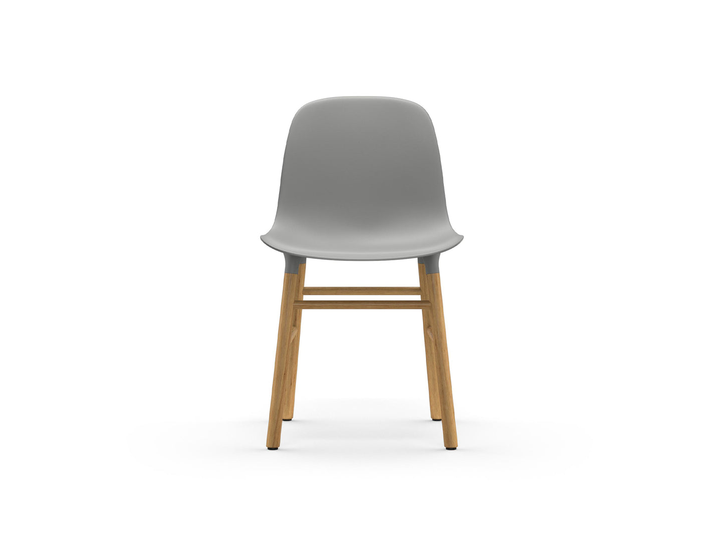 Form Chair Wood by Normann Copenhagen - Lacquered Oak Base / Grey