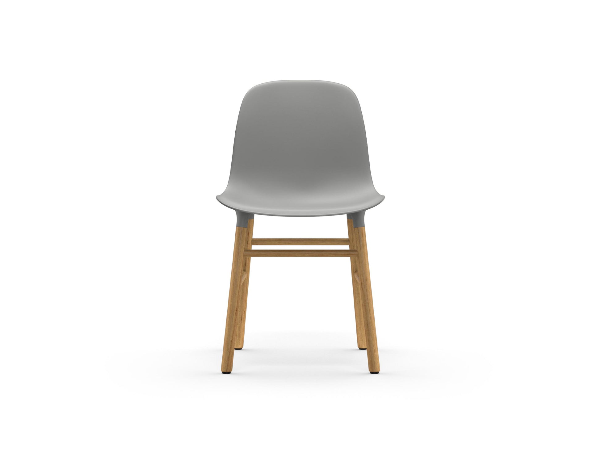 Form Chair Wood by Normann Copenhagen - Lacquered Oak Base / Grey