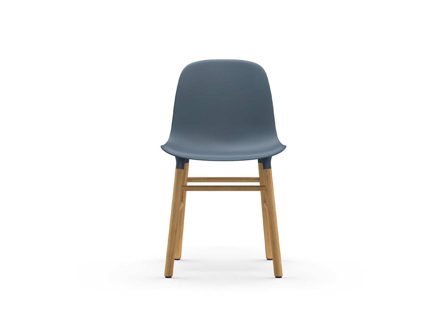 Form Chair Wood by Normann Copenhagen - Lacquered Oak Base / Blue