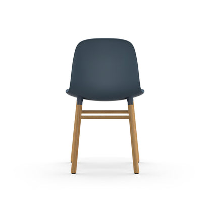 Form Chair Wood by Normann Copenhagen - Lacquered Oak Base / Blue