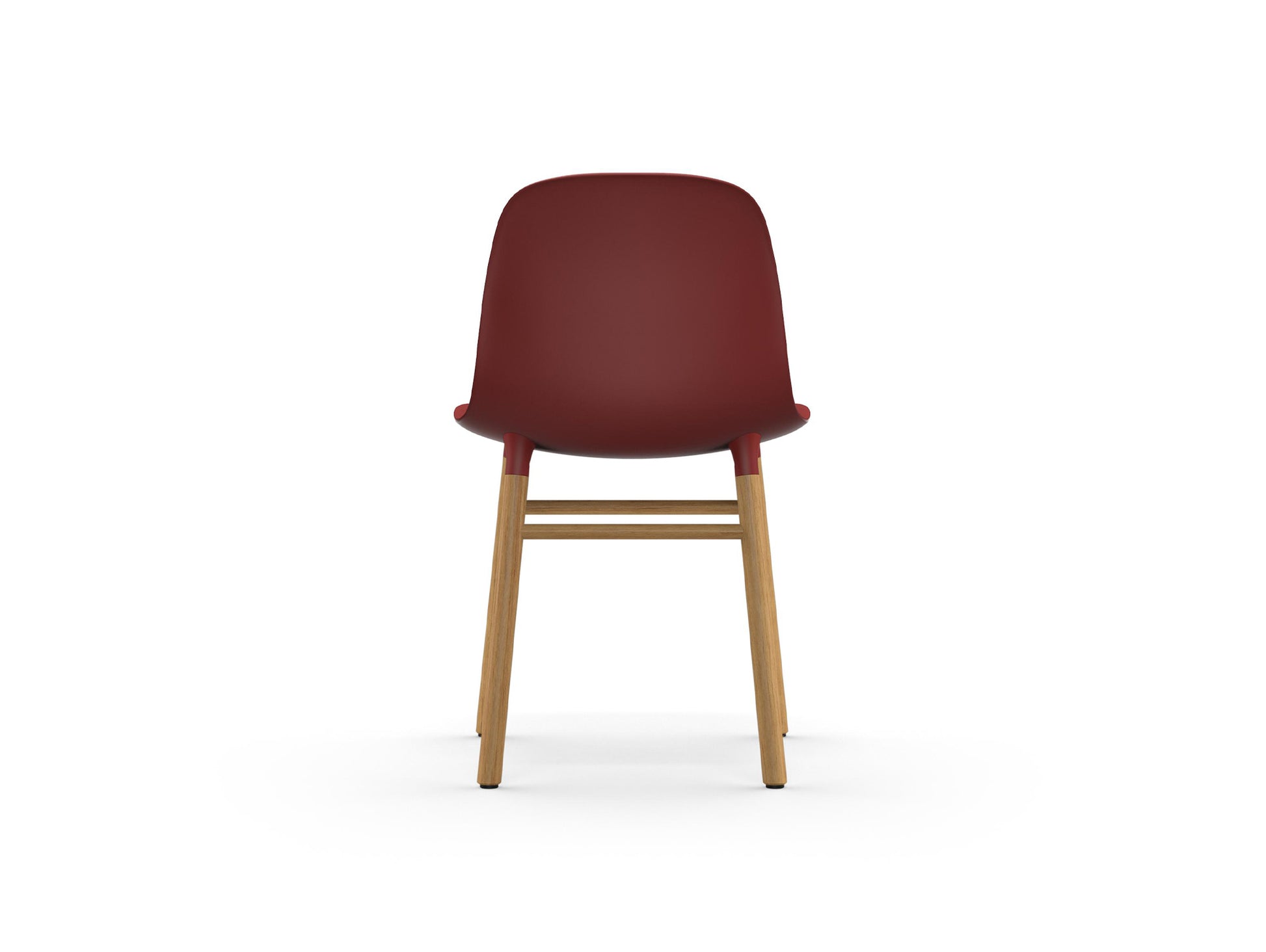 Form Chair Wood by Normann Copenhagen - Lacquered Oak Base / Red