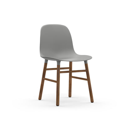 Form Chair Wood by Normann Copenhagen - Lacquered Walnut Base / Grey