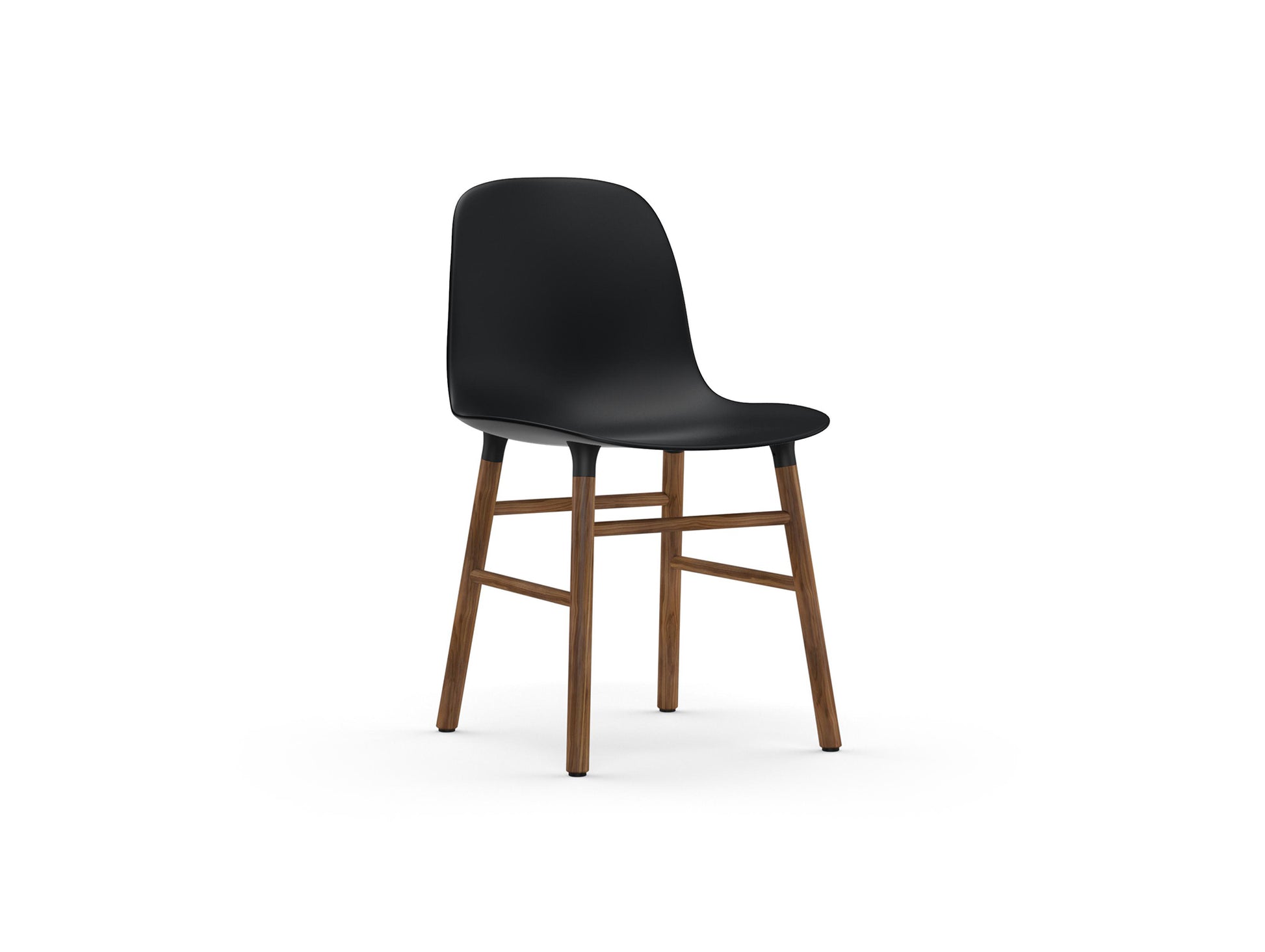 Form Chair Wood by Normann Copenhagen - Lacquered Walnut Base / Black