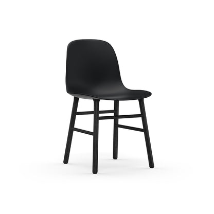 Form Chair Wood by Normann Copenhagen - Black Lacquered Oak Base / Black