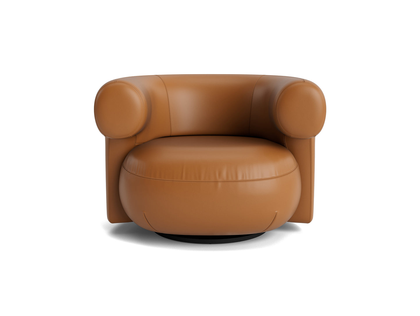 Burra Lounge Chair by Normann Copenhagen - Swivel Base / Ultra Leather 41574