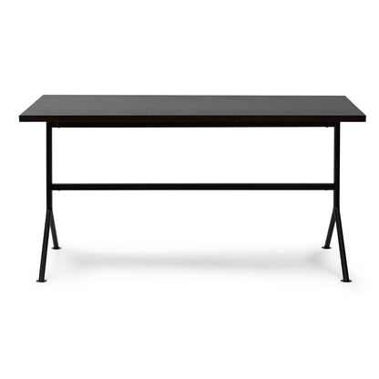 Kip Desk by Normann Copenhagen - Black Base / Dark Brown Oak