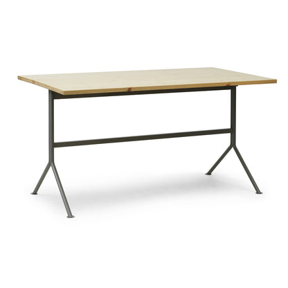 Kip Desk by Normann Copenhagen - Grey Base / Pine Wood Tabletop