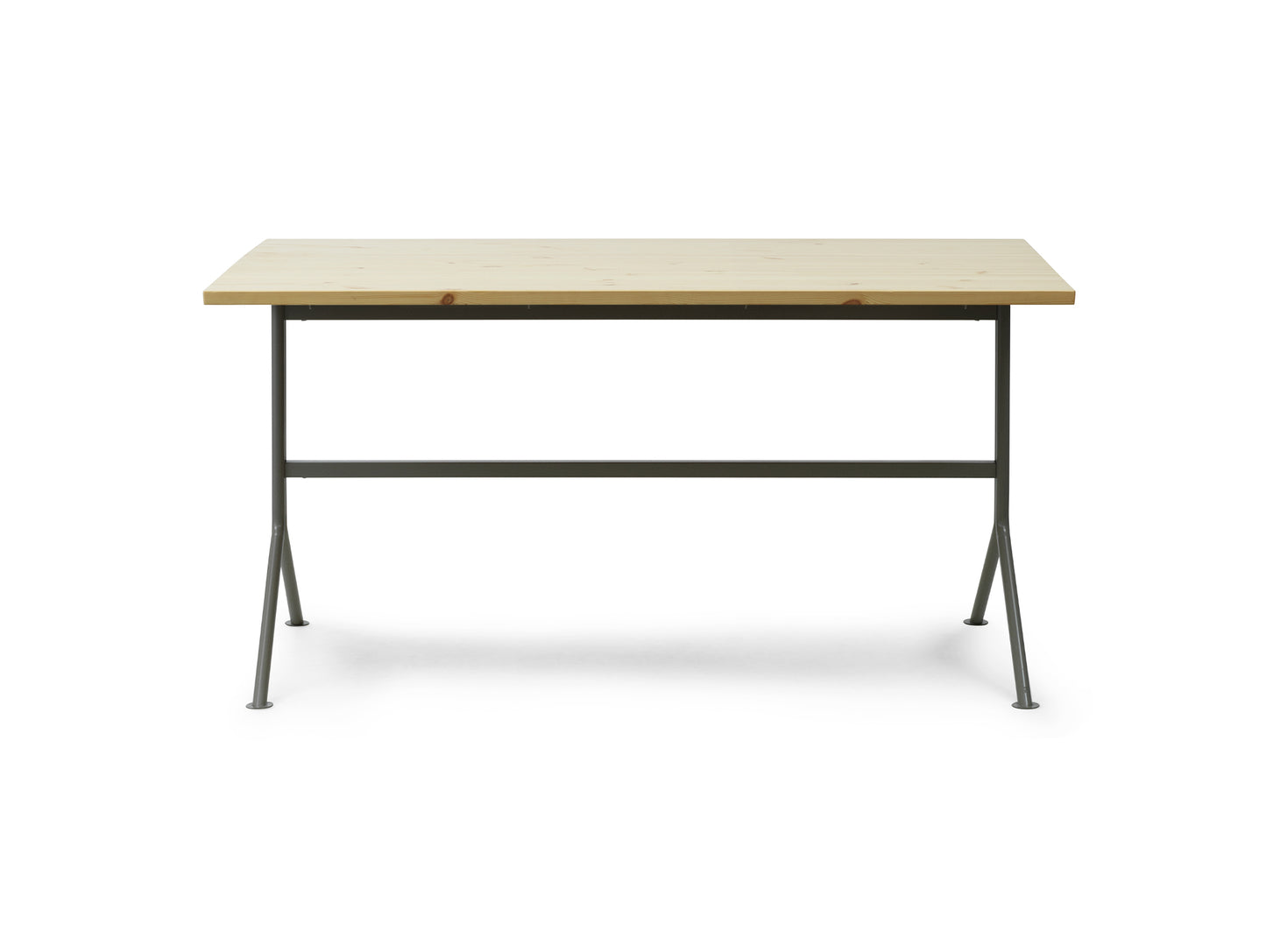 Kip Desk by Normann Copenhagen - Grey Base / Pine Wood Tabletop