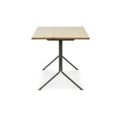 Kip Desk by Normann Copenhagen - Grey Base / Pine Wood Tabletop