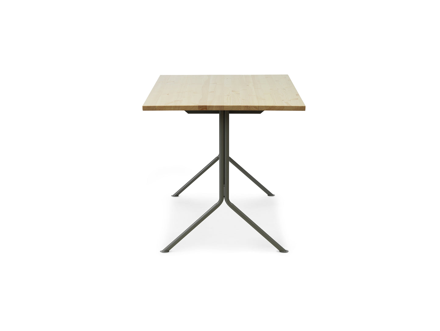 Kip Desk by Normann Copenhagen - Grey Base / Pine Wood Tabletop