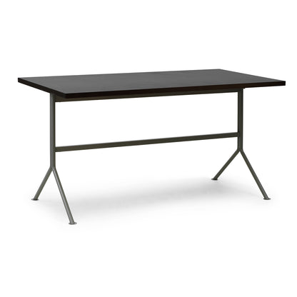 Kip Desk by Normann Copenhagen - Grey Base / Dark Brown Oak Tabletop
