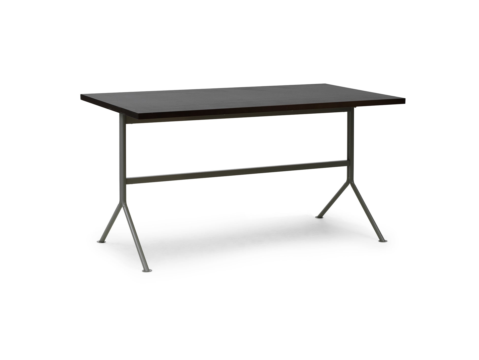 Kip Desk by Normann Copenhagen - Grey Base / Dark Brown Oak Tabletop