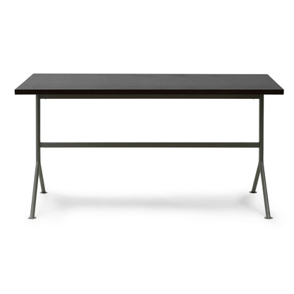 Kip Desk by Normann Copenhagen - Grey Base / Dark Brown Oak Tabletop