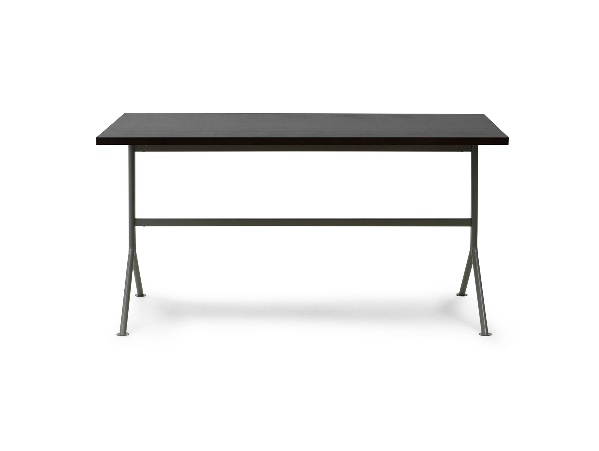 Kip Desk by Normann Copenhagen - Grey Base / Dark Brown Oak Tabletop