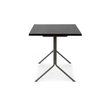Kip Desk by Normann Copenhagen - Grey Base / Dark Brown Oak Tabletop