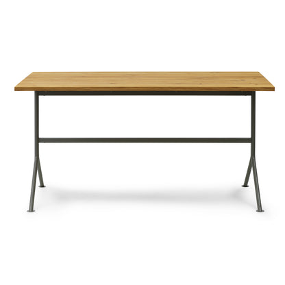 Kip Desk by Normann Copenhagen - Grey Base / Oak Tabletop