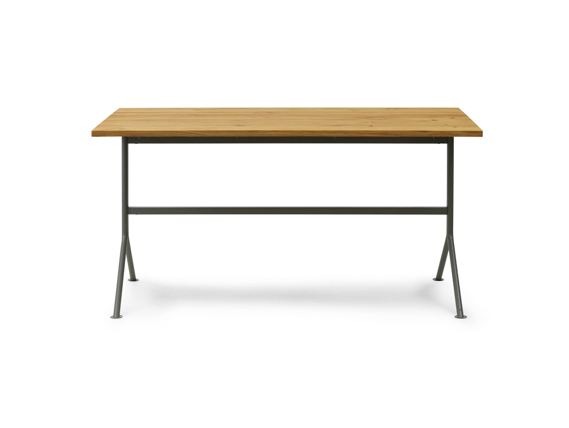 Kip Desk by Normann Copenhagen - Grey Base / Oak Tabletop