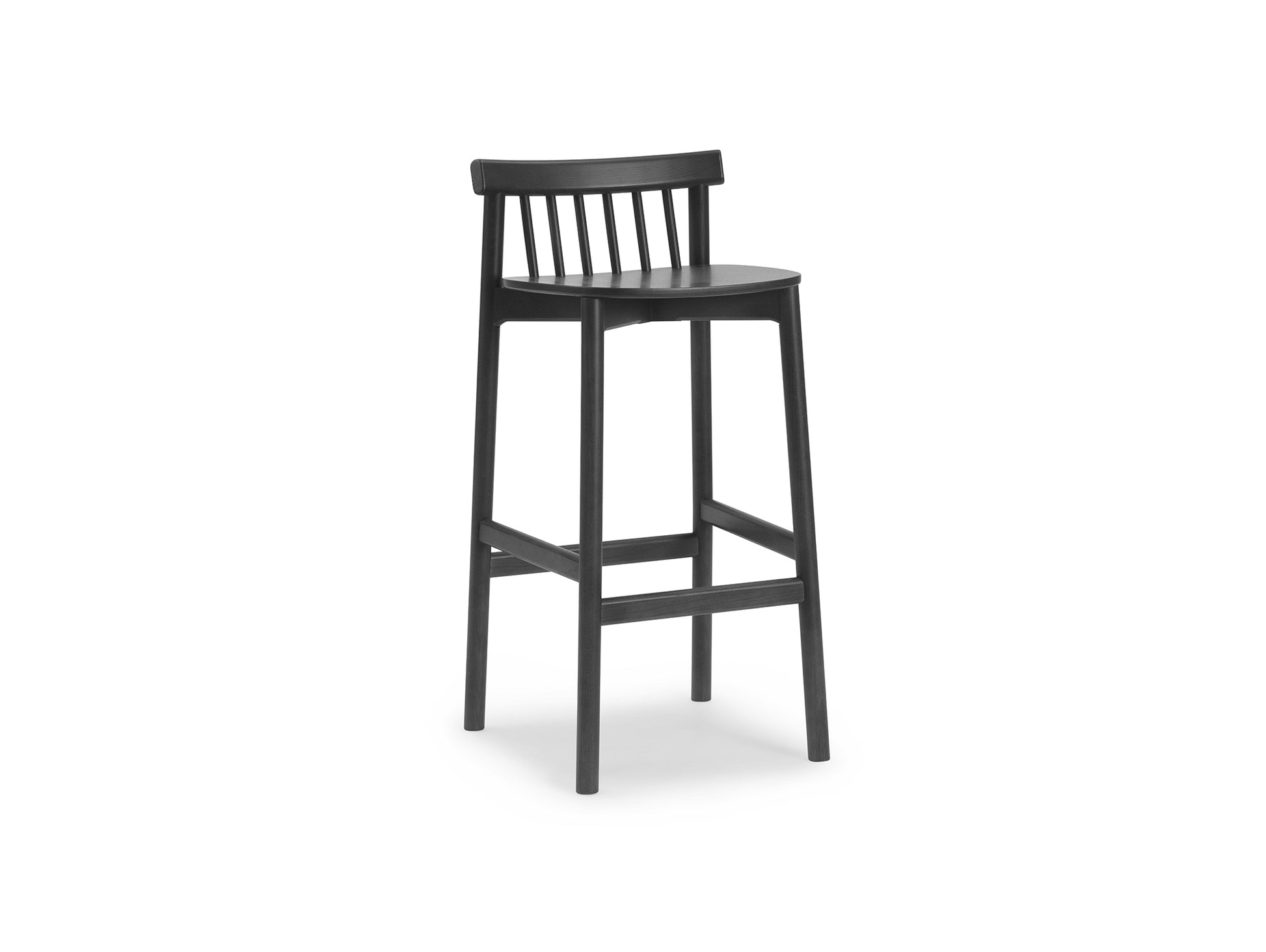 Pind Bar Stool by Normann Copenhagen - SH 75 cm / Black Stained Ash