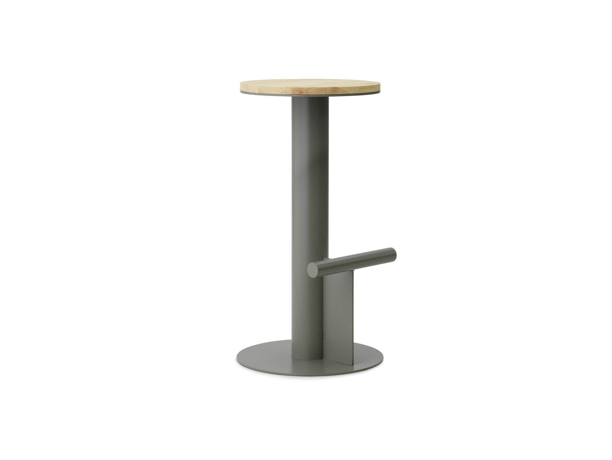 Pole Bar Stool by Normann Copenhagen - H75 / Grey