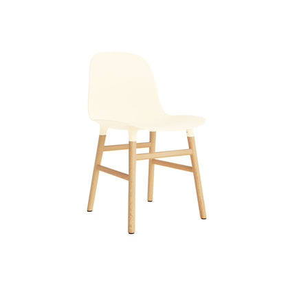 Form Chair Wood by Normann Copenhagen - Lacquered Oak Base / Cream