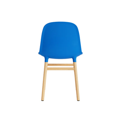 Form Chair Wood by Normann Copenhagen - Lacquered Oak Base /  Bright Blue