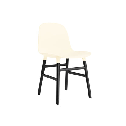 Form Chair Wood by Normann Copenhagen - Black Lacquered Oak Base / Cream