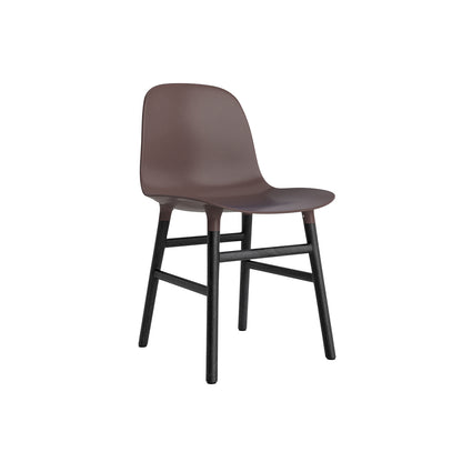 Form Chair Wood by Normann Copenhagen - Black Lacquered Oak Base / Brown