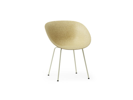 Mat Armchair - Steel by Normann Copenhagen - Cream Base / Hemp