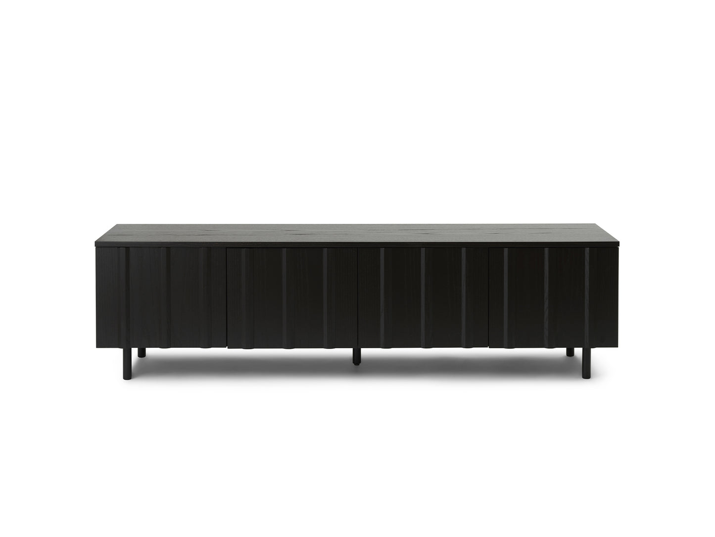 Rib Sideboard by Normann Copenhagen - Low / Black Painted Oak Veneer