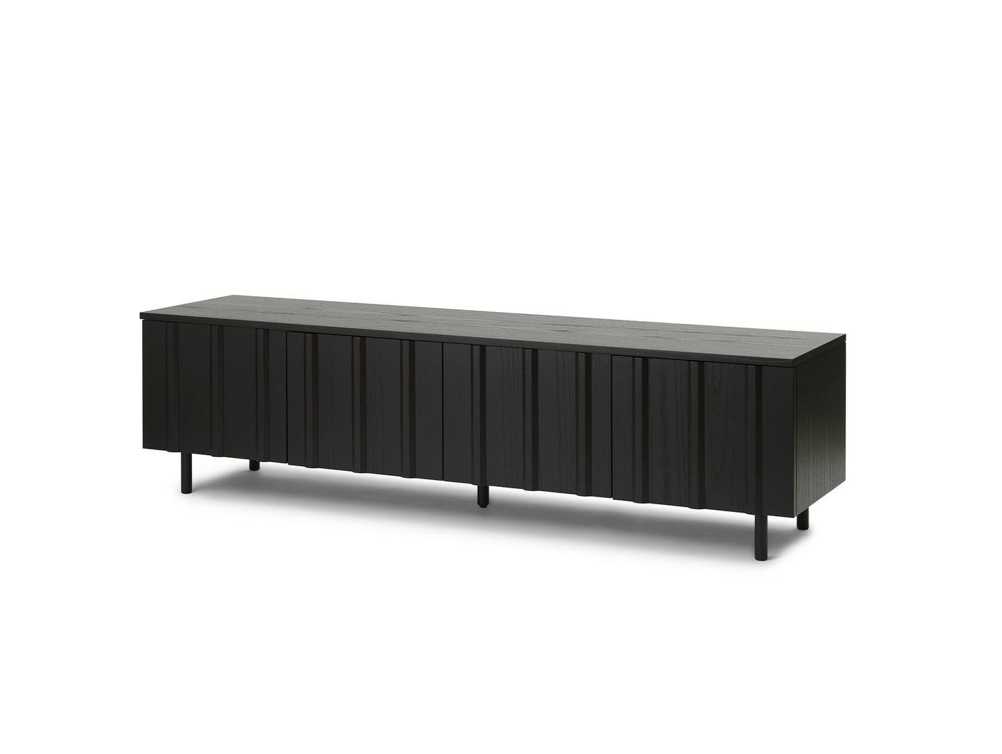 Rib Sideboard by Normann Copenhagen - Low / Black Painted Oak Veneer