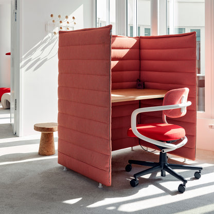 Allstar Office Chair by Vitra - Hopsak 63 Red Poppy Red Seat / Hopsak 68 Pink Poppy Red Backrest (F60)