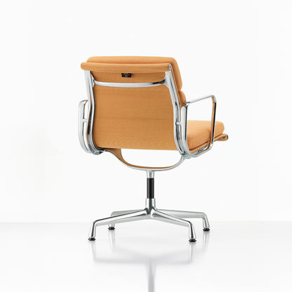 Soft Pad Conference Chair EA 208 by Vitra - Chromed Aluminium / Track Cognac Mustard (F120)