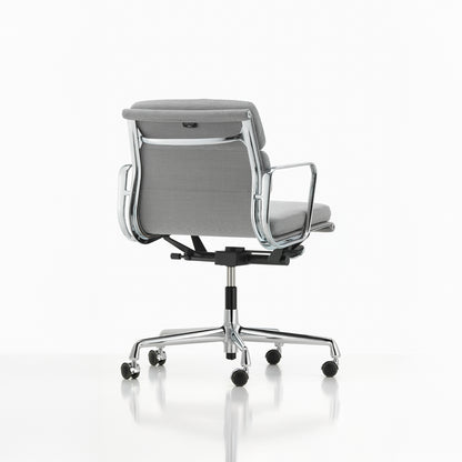 Soft Pad Work Chair EA 217 by Vitra - Chromed Aluminium / Track Mid Grey / Cream (F120)