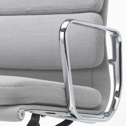 Soft Pad Work Chair EA 217 by Vitra - Chromed Aluminium / Track Mid Grey / Cream (F120)