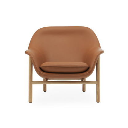 Drape Lounge Chair by Normann Copenhagen - Shell: Ultra Leather Brandy 41574 / Piping and Seat Cushion: Ultra Leather Brandy 41574