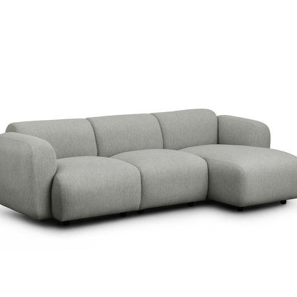 Swell 3-Seater with Chaise Longue - Right Armrest Sofa by Normann Copenhagen / Hallingdal 65 110