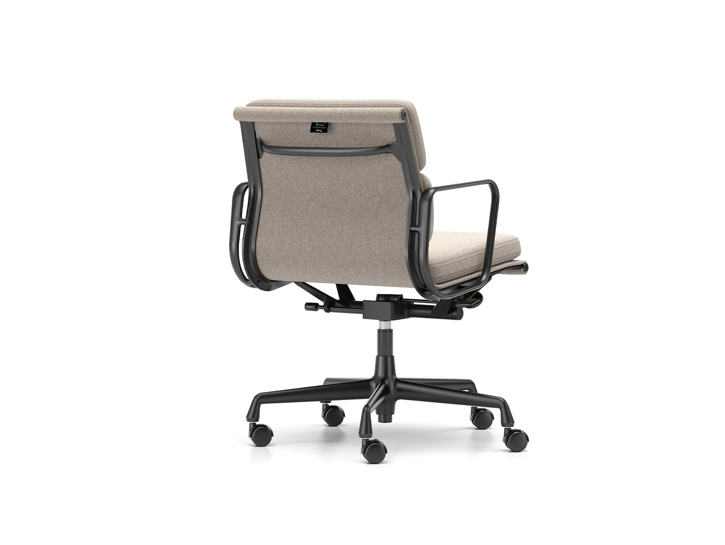 Soft Pad Work Chair EA 217 by Vitra - Deep Black Aluminium / Cosy 2 Fossil (F80)