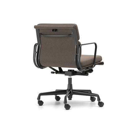 Soft Pad Work Chair EA 217 by Vitra - Deep Black Powder-Coated Aluminium / Cosy 2 Nutmeg (F80)