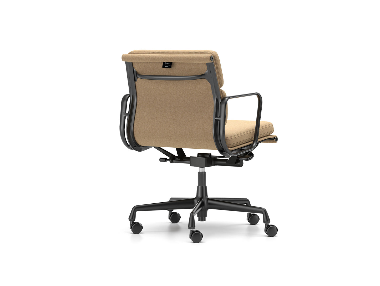 Soft Pad Work Chair EA 217 by Vitra - Black Aluminium / Cosy 2 Papyrus