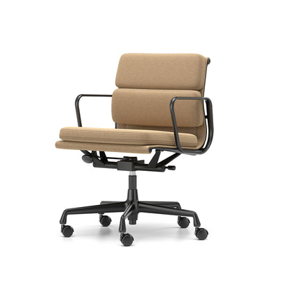 Soft Pad Work Chair EA 217 by Vitra - Black Aluminium / Cosy 2 Papyrus