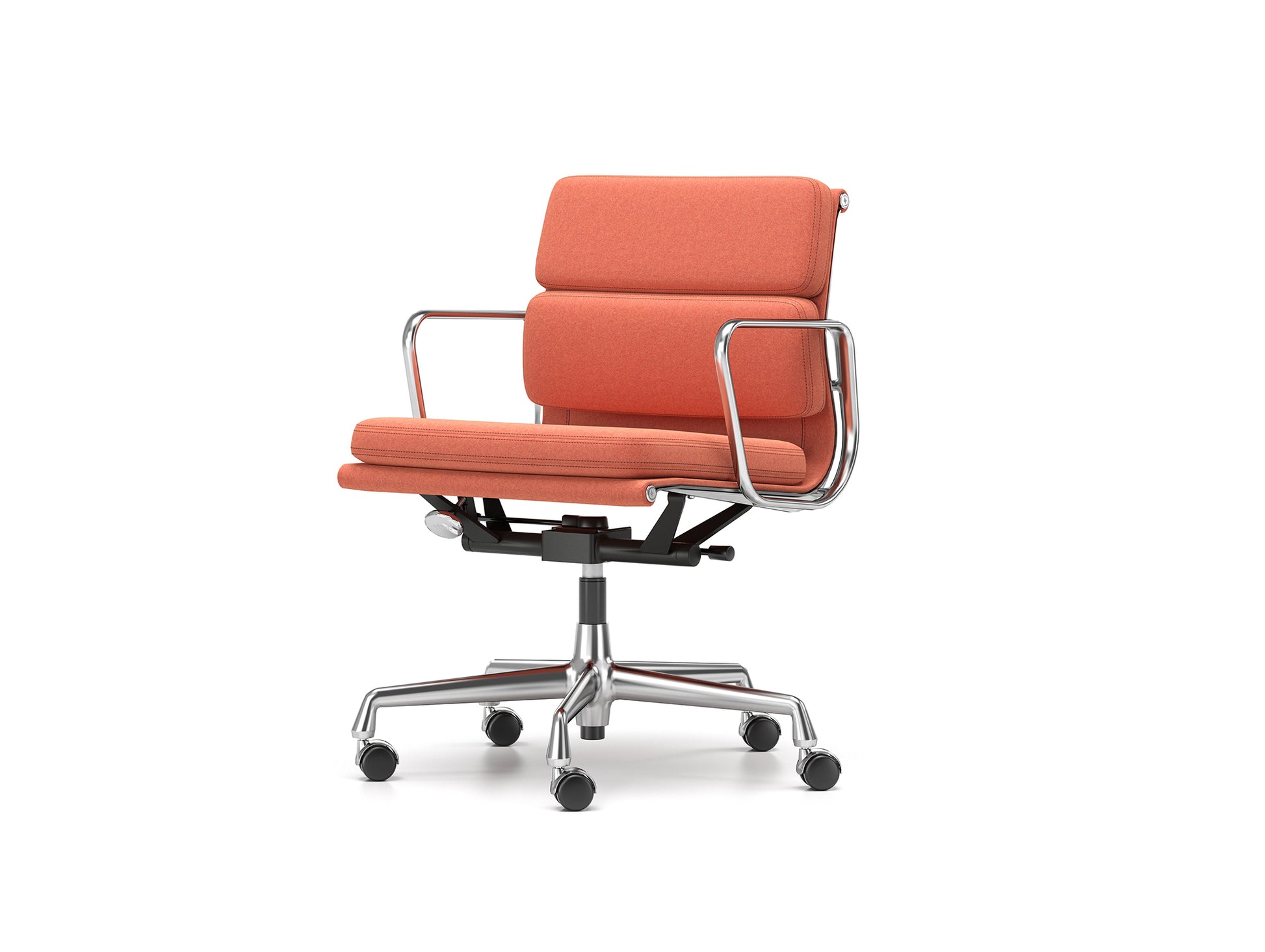 Soft Pad Work Chair EA 217 by Vitra - Chromed Aluminium / Cosy 2 Rusty Orange
